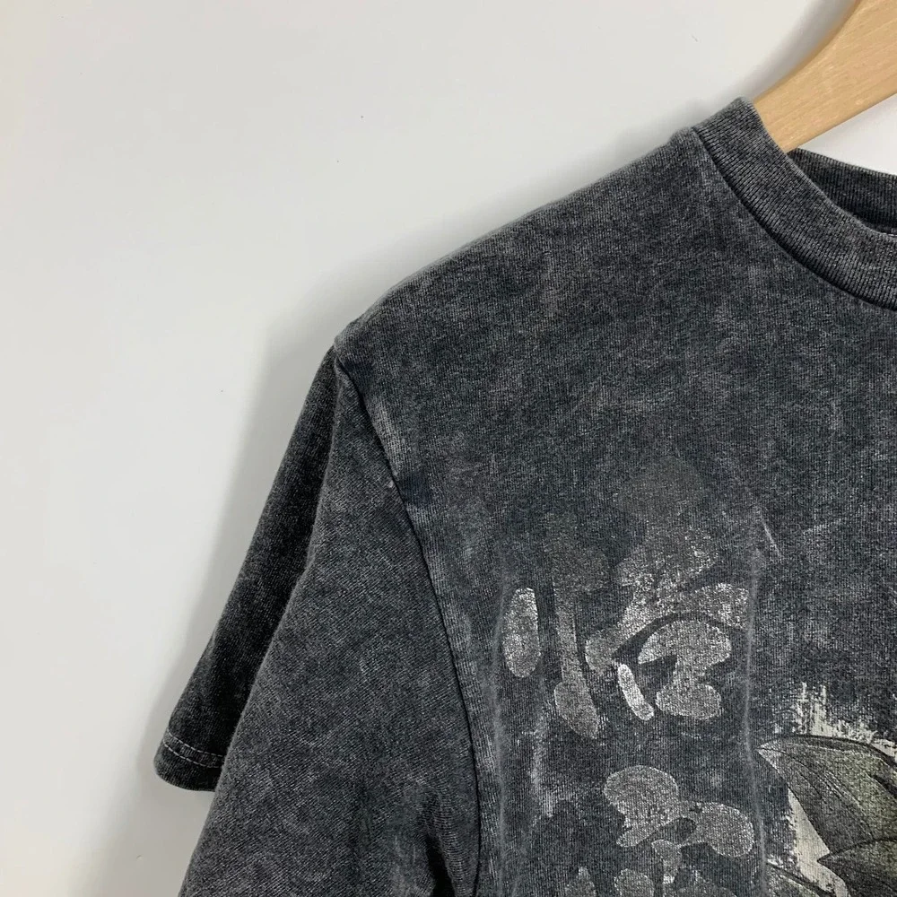 Dragon Ball‎ Z Boy's Goku T Shirt Anime Black Wash Graphic Tee Size M